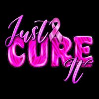 Just Cure It Pink Ribbon Breast Cancer Awareness Warrior Drawstring Bag