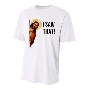 Jesus Christ I Saw That Meme Religious Cool God Youth Performance Sprint T-Shirt