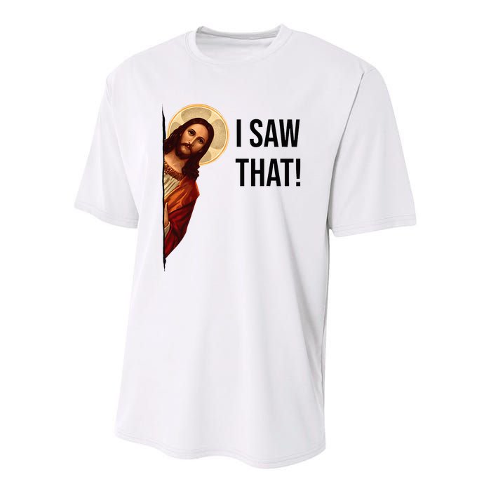 Jesus Christ I Saw That Meme Religious Cool God Youth Performance Sprint T-Shirt