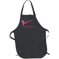 Just Cure It - Breast Cancer Awareness Pink Ribbon Full-Length Apron With Pockets