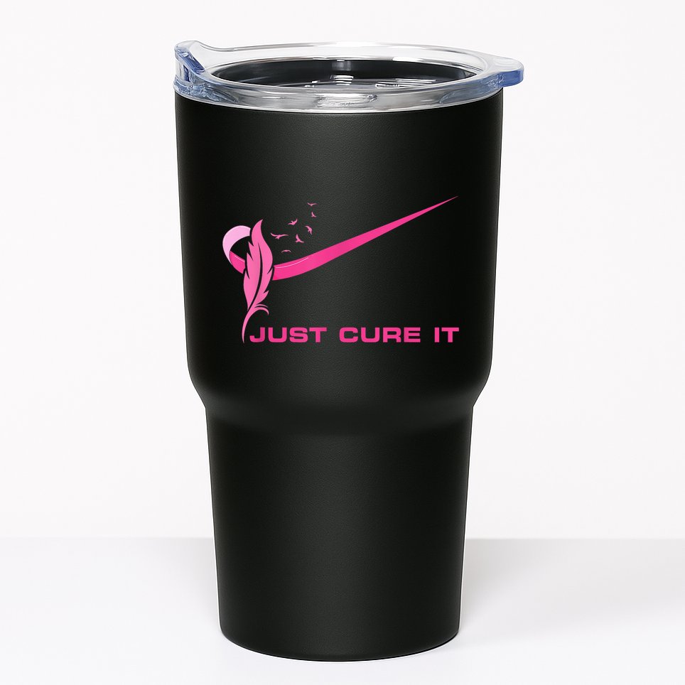 Just Cure It - Breast Cancer Awareness Pink Ribbon Tumbler