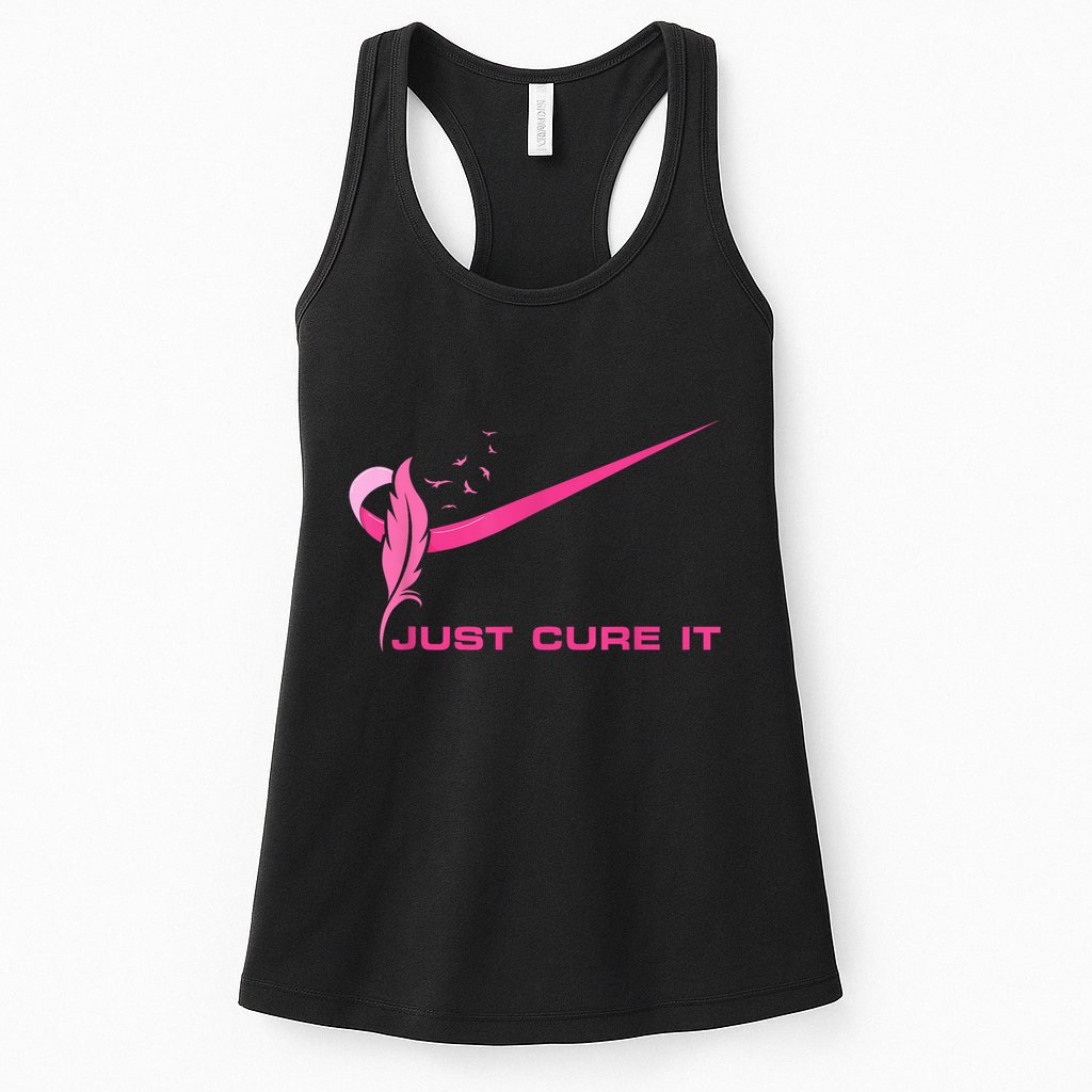 Just Cure It - Breast Cancer Awareness Pink Ribbon Womens Tank Top