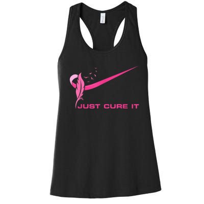 Just Cure It - Breast Cancer Awareness Pink Ribbon Women's Racerback Tank