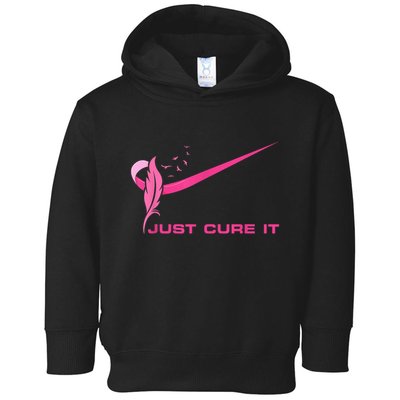 Just Cure It - Breast Cancer Awareness Pink Ribbon Toddler Hoodie
