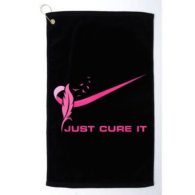 Just Cure It - Breast Cancer Awareness Pink Ribbon Golf Towel