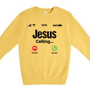 Jesus Calling John 3:16 Christian Accept Christ Premium Crewneck Sweatshirt