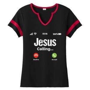 Jesus Calling John 3:16 Christian Accept Christ Ladies Halftime Notch Neck Tee