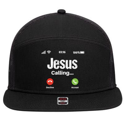 Jesus Calling John 3:16 Christian Accept Christ 7 Panel Mesh Trucker Snapback Hat