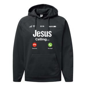 Jesus Calling John 3:16 Christian Accept Christ Performance Fleece Hoodie