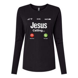 Jesus Calling John 3:16 Christian Accept Christ Womens Cotton Relaxed Long Sleeve T-Shirt