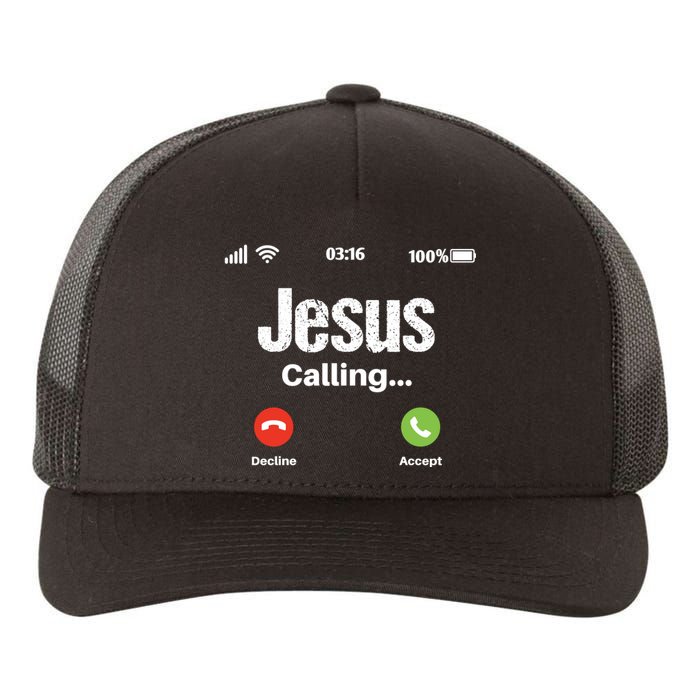 Jesus Calling John 3:16 Christian Accept Christ Yupoong Adult 5-Panel Trucker Hat