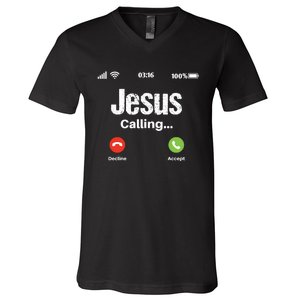 Jesus Calling John 3:16 Christian Accept Christ V-Neck T-Shirt