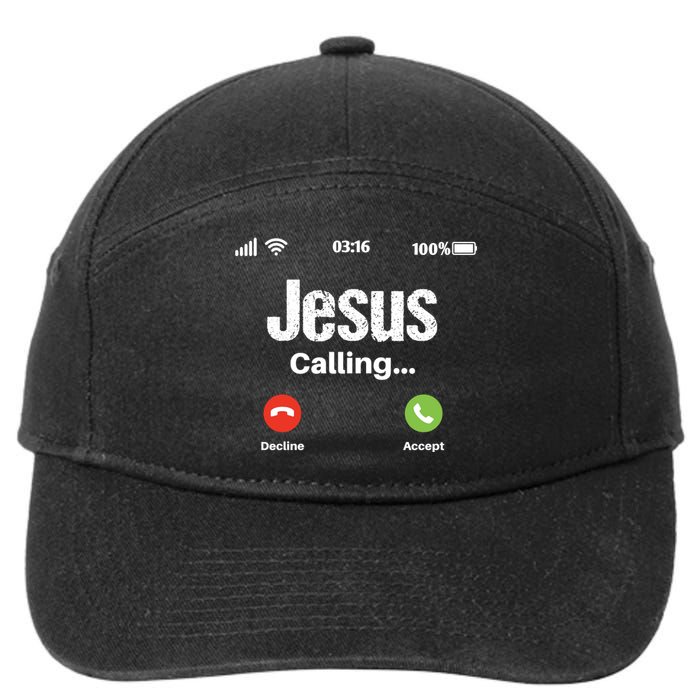 Jesus Calling John 3:16 Christian Accept Christ 7-Panel Snapback Hat