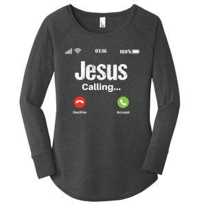 Jesus Calling John 3:16 Christian Accept Christ Women's Perfect Tri Tunic Long Sleeve Shirt