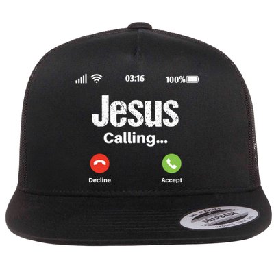 Jesus Calling John 3:16 Christian Accept Christ Flat Bill Trucker Hat