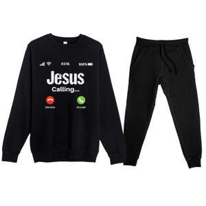 Jesus Calling John 3:16 Christian Accept Christ Premium Crewneck Sweatsuit Set