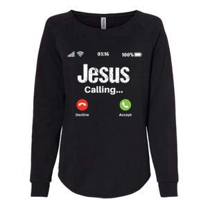 Jesus Calling John 3:16 Christian Accept Christ Womens California Wash Sweatshirt