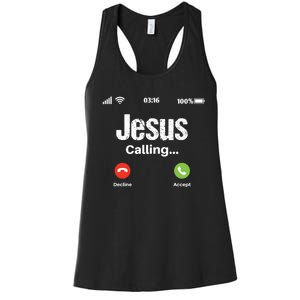 Jesus Calling John 3:16 Christian Accept Christ Women's Racerback Tank