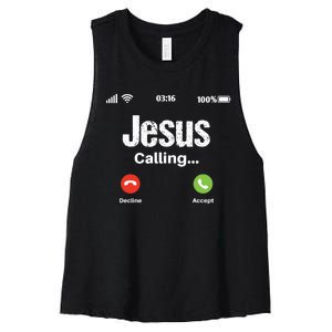 Jesus Calling John 3:16 Christian Accept Christ Women's Racerback Cropped Tank