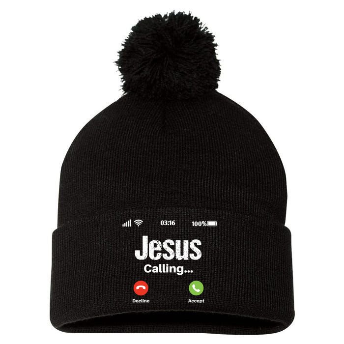 Jesus Calling John 3:16 Christian Accept Christ Pom Pom 12in Knit Beanie