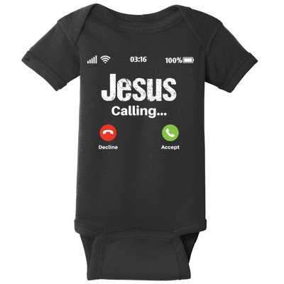 Jesus Calling John 3:16 Christian Accept Christ Baby Bodysuit