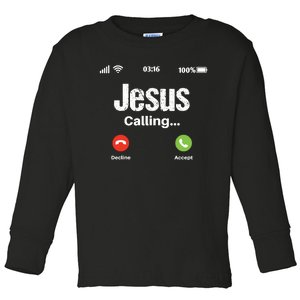 Jesus Calling John 3:16 Christian Accept Christ Toddler Long Sleeve Shirt