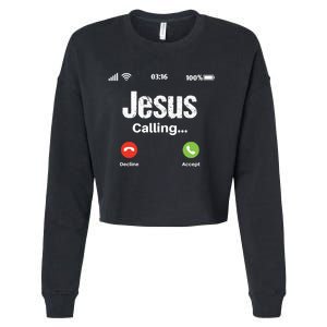 Jesus Calling John 3:16 Christian Accept Christ Cropped Pullover Crew