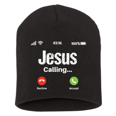 Jesus Calling John 3:16 Christian Accept Christ Short Acrylic Beanie