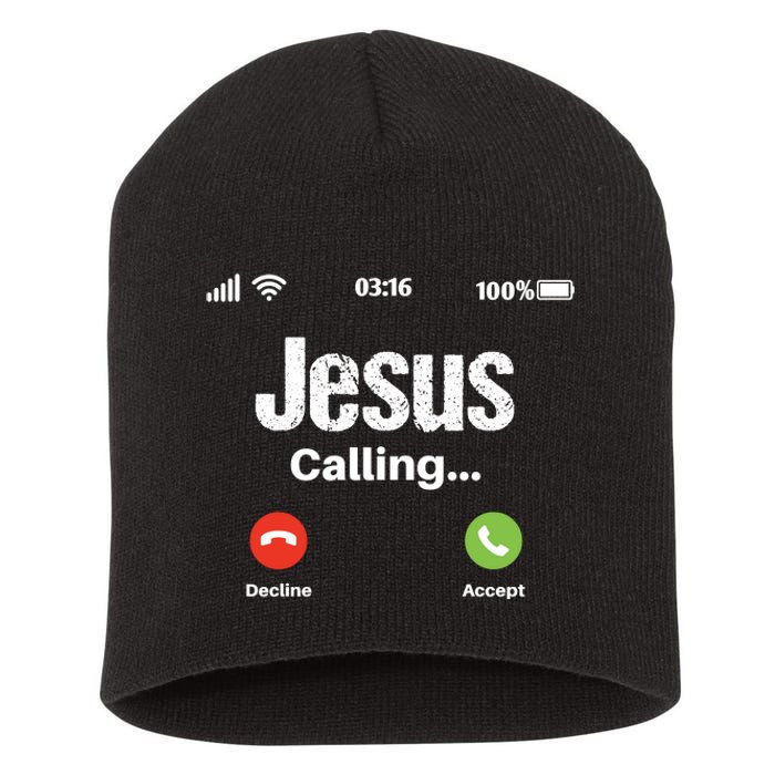 Jesus Calling John 3:16 Christian Accept Christ Short Acrylic Beanie