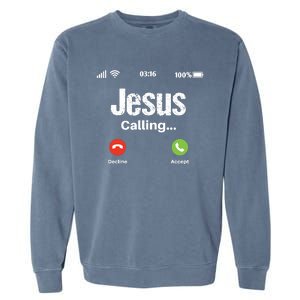 Jesus Calling John 3:16 Christian Accept Christ Garment-Dyed Sweatshirt