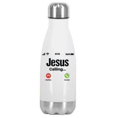 Jesus Calling John 3:16 Christian Accept Christ Stainless Steel Insulated Water Bottle