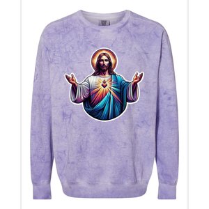 Jesus Christ Colorblast Crewneck Sweatshirt