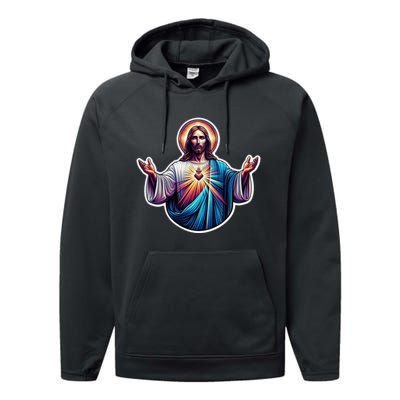 Jesus Christ Performance Fleece Hoodie