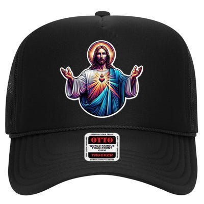 Jesus Christ High Crown Mesh Back Trucker Hat