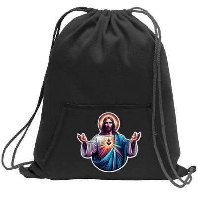 Jesus Christ Sweatshirt Cinch Pack Bag