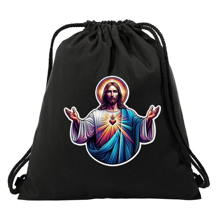 Jesus Christ Drawstring Bag