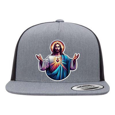 Jesus Christ Flat Bill Trucker Hat