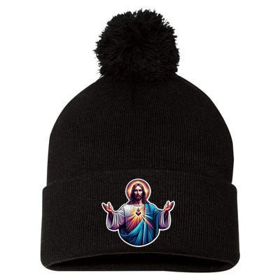 Jesus Christ Pom Pom 12in Knit Beanie