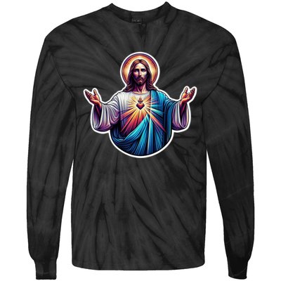 Jesus Christ Tie-Dye Long Sleeve Shirt