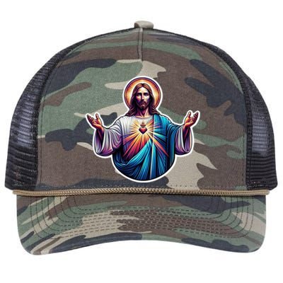 Jesus Christ Retro Rope Trucker Hat Cap