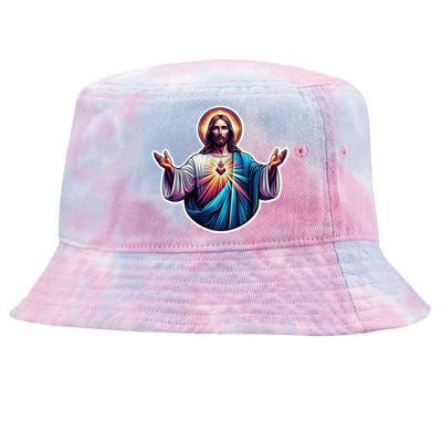 Jesus Christ Tie-Dyed Bucket Hat