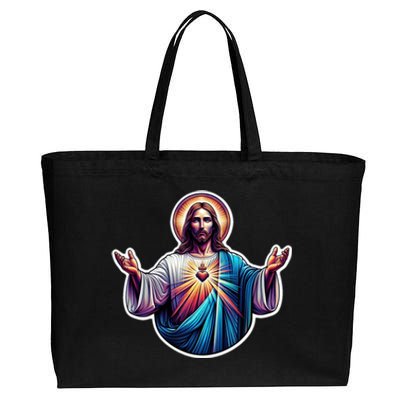 Jesus Christ Cotton Canvas Jumbo Tote