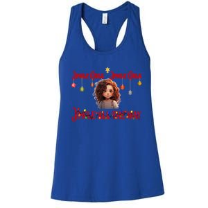 Jingle Curls Jingle Curls Jingle All The Way Funny Christmas Gift Women's Racerback Tank