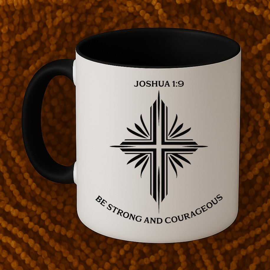 Jesus Cross Joshua 19 Inspirational Design Mug