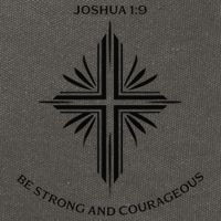 Jesus Cross Joshua 19 Inspirational Design Cotton Canvas Backpack