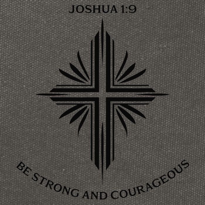 Jesus Cross Joshua 19 Inspirational Design Cotton Canvas Backpack