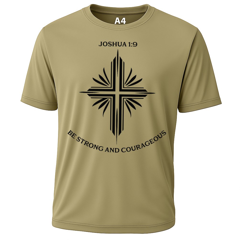 Jesus Cross Joshua 19 Inspirational Design Cooling Performance Crew T-Shirt