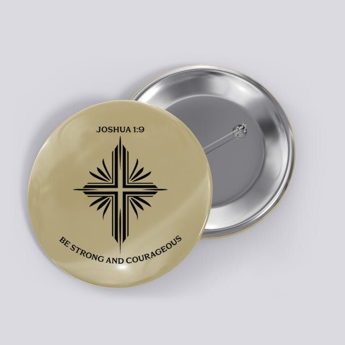 Jesus Cross Joshua 19 Inspirational Design Button