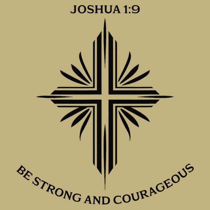 Jesus Cross Joshua 19 Inspirational Design Button