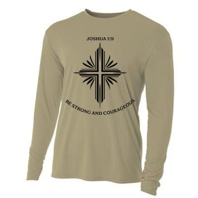 Jesus Cross Joshua 19 Inspirational Design Cooling Performance Long Sleeve Crew